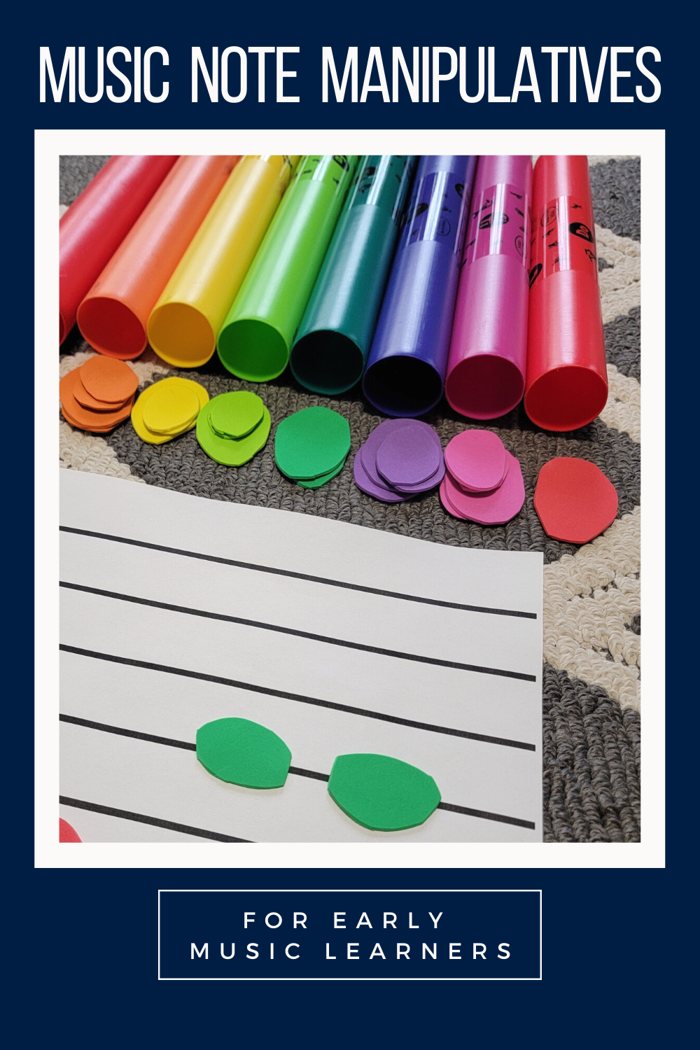 Music Note Manipulatives & Music Note Activities for Early Music Learners